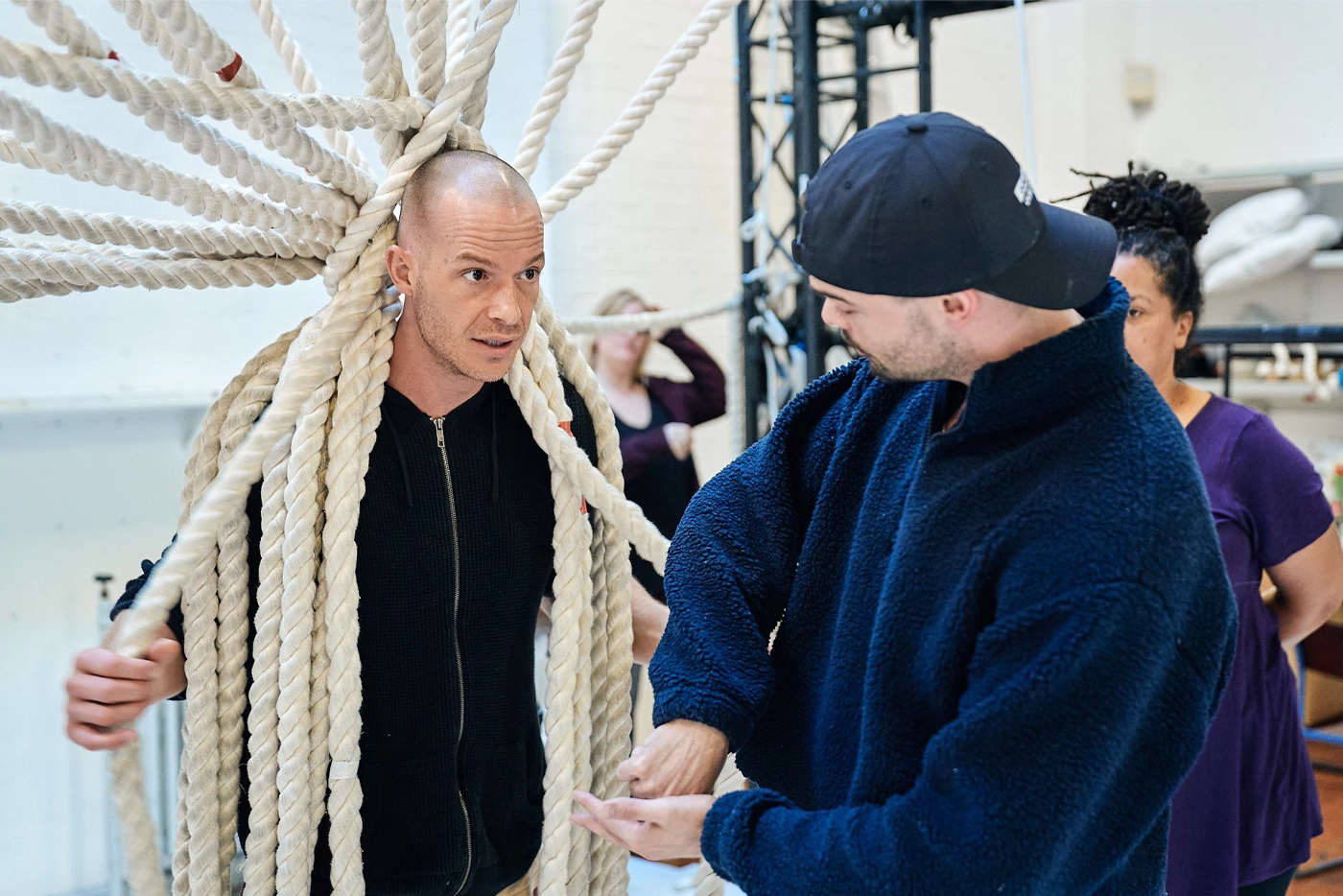 Keith Gilmore in rehearsal for A Monster Calls play