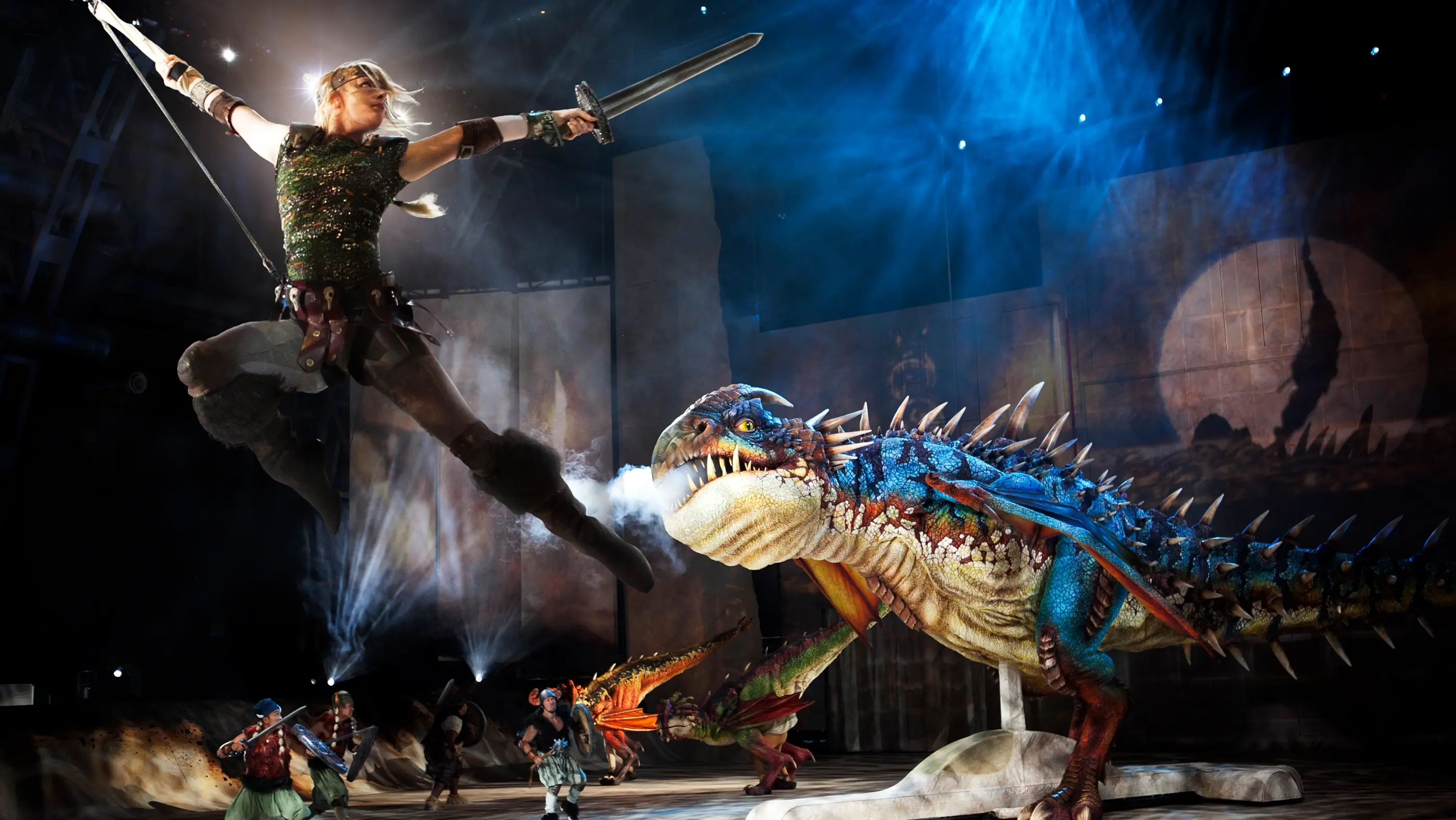 Astrid swing through the air