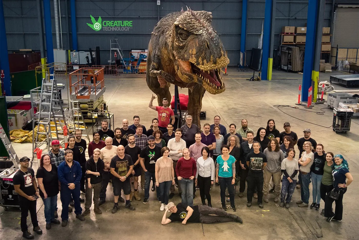 Walking With Dinosaurs Arena Spectacular Tour - Creature Technology Company and puppet in workshop