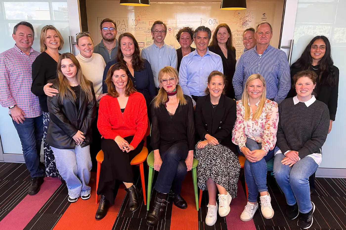 The Global Creatures team in the Syd HQ office with costume design Catherine Zuber