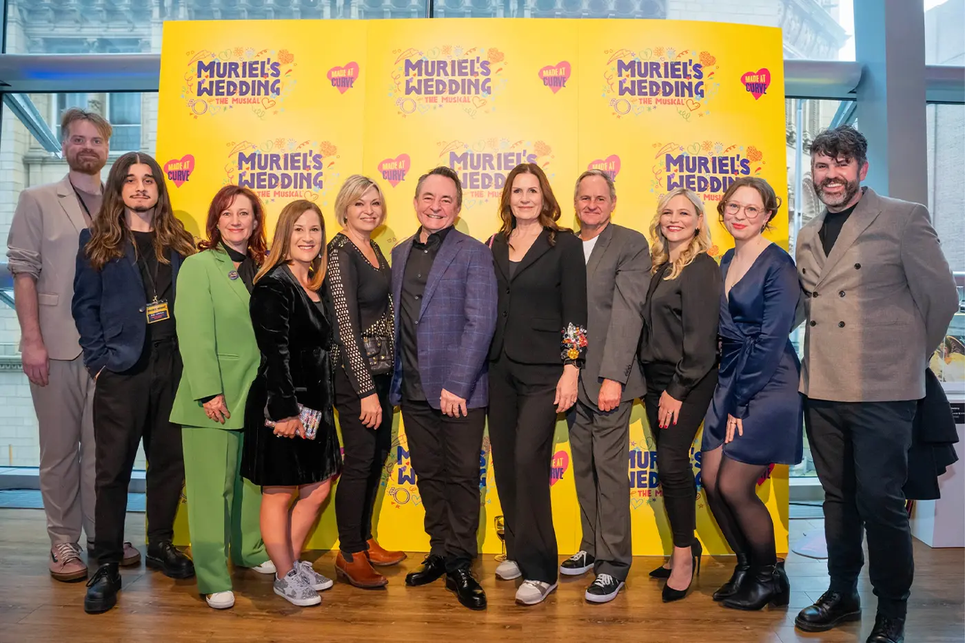 The Global Creatures team at the premiere of Muriel's Wedding the Wedding Leichester