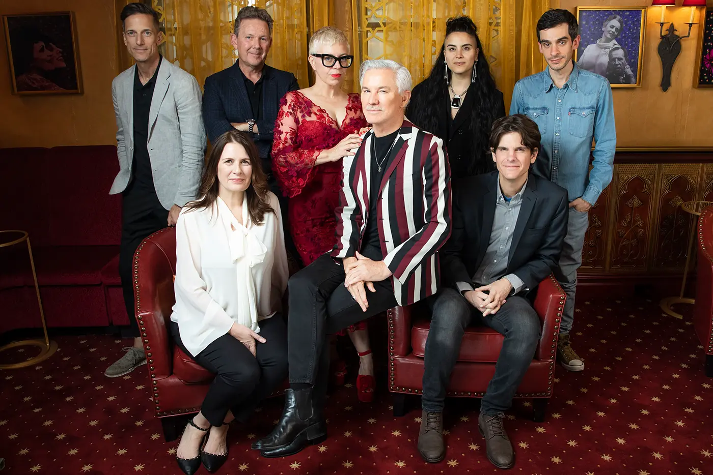 Moulin Rouge creative team posed for a PR shoot