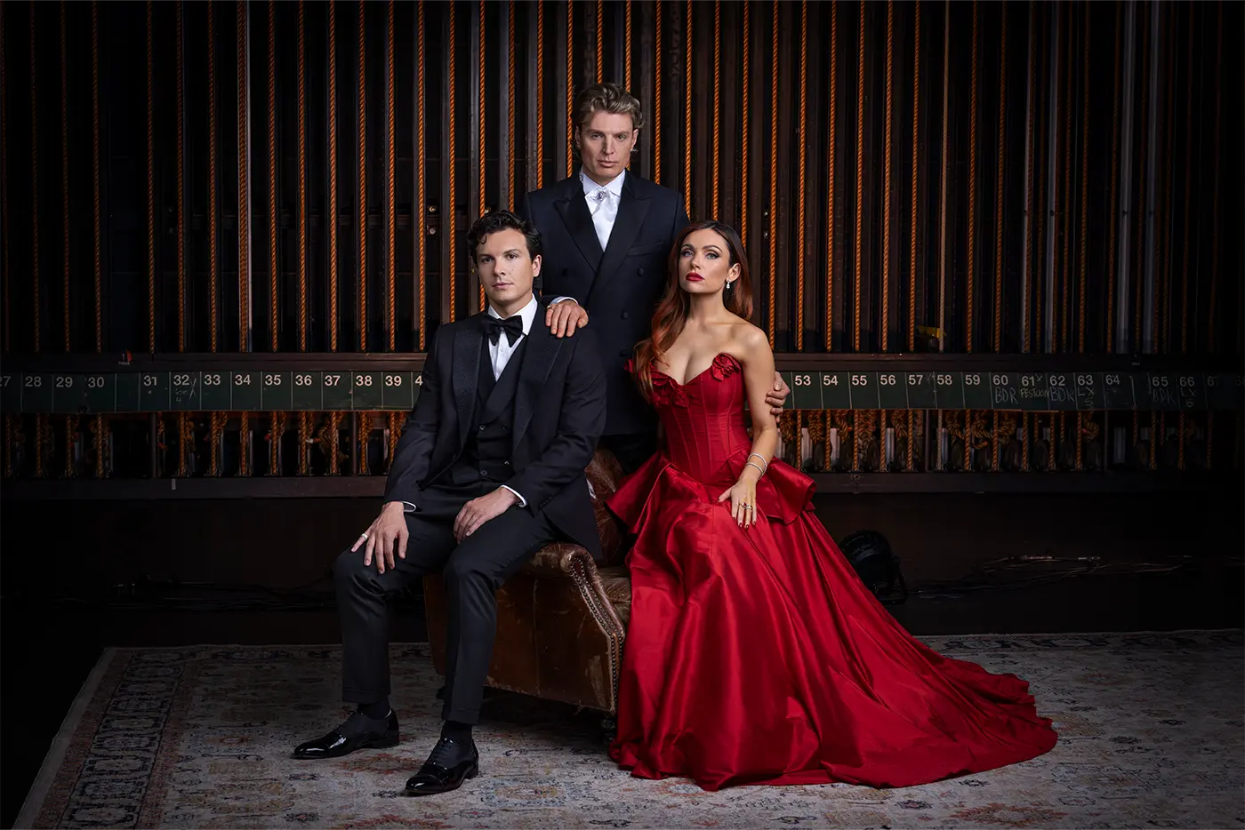 Moulin Rouge! The Musical Australia Cast - Erin Clare as Satine, Nigel Huckle as Christian, Reuben Kaye as Harold Zidler